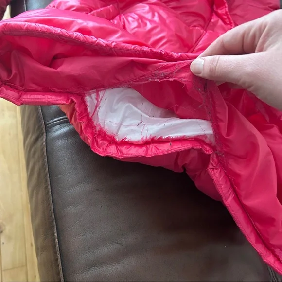 FLAWED ⚠️ KOOLABURRA BY UGG PINK PUFFER JACKET WITH SHERPA COLLAR SIZE MEDIUM - Picture 5 of 5